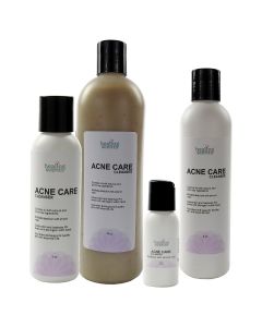 Acne Care Cleanser available sizes - 1 oz, 4 oz, 8 oz, 16 oz